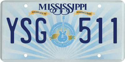 MS license plate YSG511