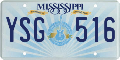 MS license plate YSG516