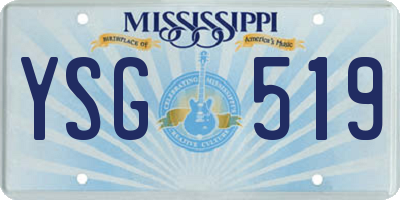 MS license plate YSG519