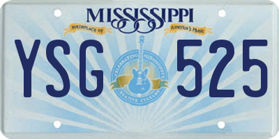 MS license plate YSG525