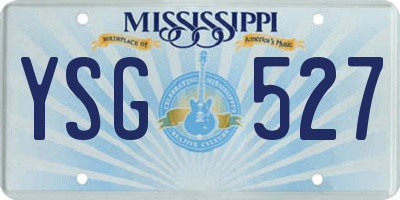 MS license plate YSG527