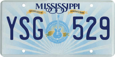 MS license plate YSG529