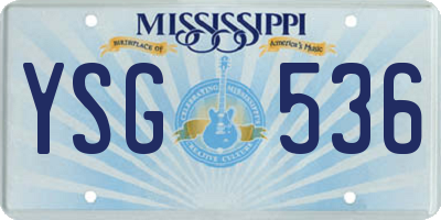 MS license plate YSG536