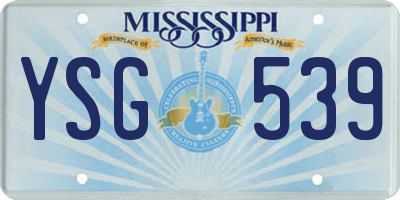 MS license plate YSG539