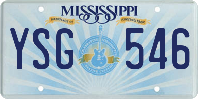MS license plate YSG546