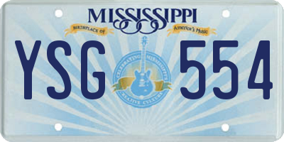 MS license plate YSG554