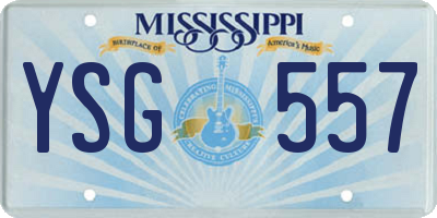 MS license plate YSG557