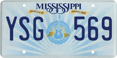 MS license plate YSG569