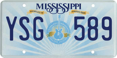 MS license plate YSG589