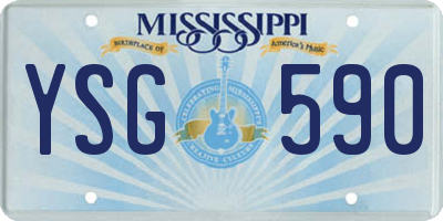 MS license plate YSG590