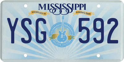 MS license plate YSG592