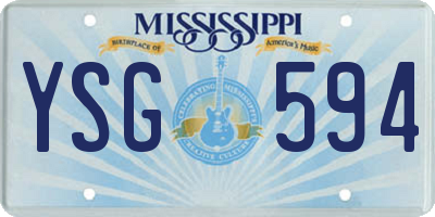MS license plate YSG594