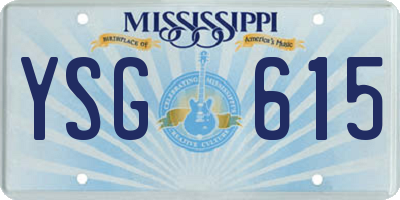 MS license plate YSG615