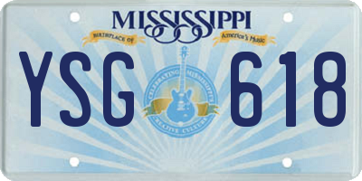 MS license plate YSG618