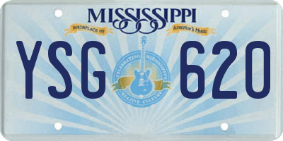 MS license plate YSG620