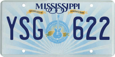 MS license plate YSG622
