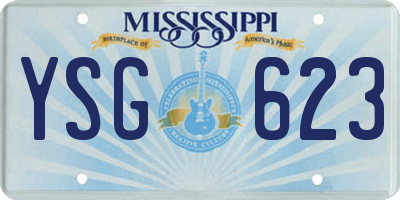 MS license plate YSG623