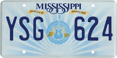 MS license plate YSG624