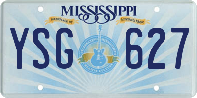 MS license plate YSG627