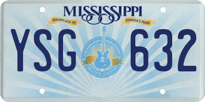MS license plate YSG632
