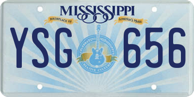 MS license plate YSG656