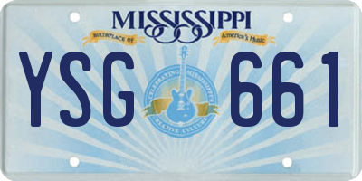 MS license plate YSG661