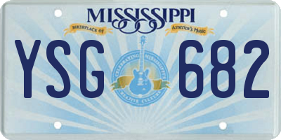 MS license plate YSG682