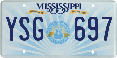 MS license plate YSG697