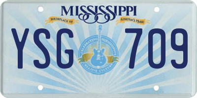 MS license plate YSG709