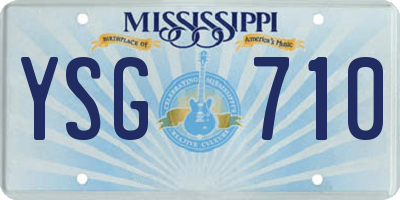 MS license plate YSG710