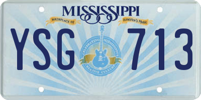 MS license plate YSG713