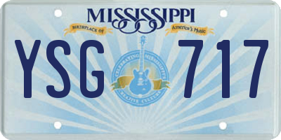 MS license plate YSG717