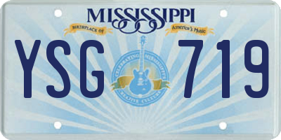 MS license plate YSG719