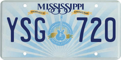 MS license plate YSG720