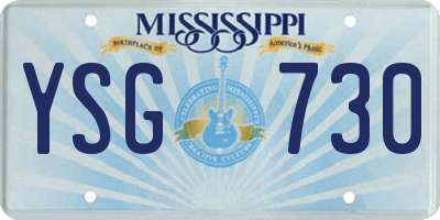 MS license plate YSG730