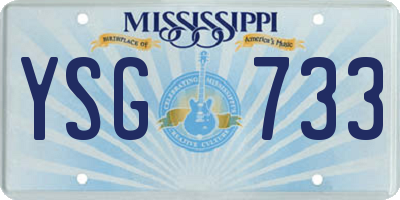 MS license plate YSG733