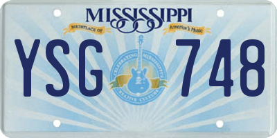 MS license plate YSG748