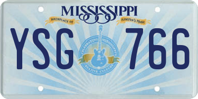 MS license plate YSG766