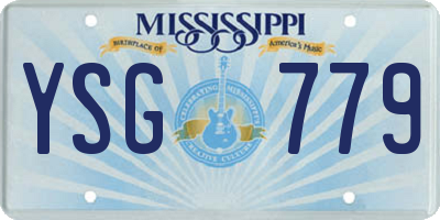 MS license plate YSG779