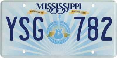 MS license plate YSG782
