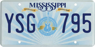MS license plate YSG795