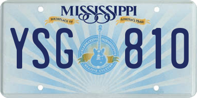 MS license plate YSG810