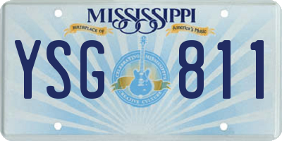 MS license plate YSG811