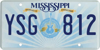 MS license plate YSG812