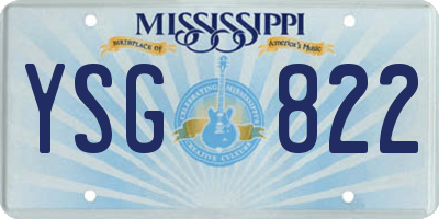 MS license plate YSG822