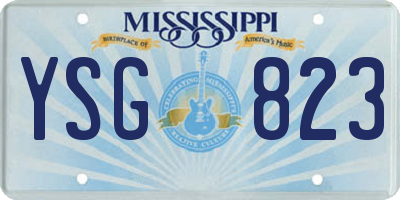 MS license plate YSG823