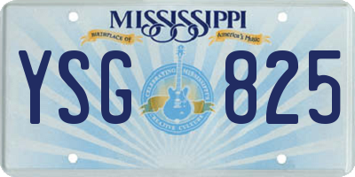 MS license plate YSG825