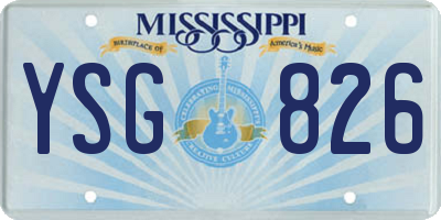 MS license plate YSG826