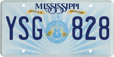 MS license plate YSG828
