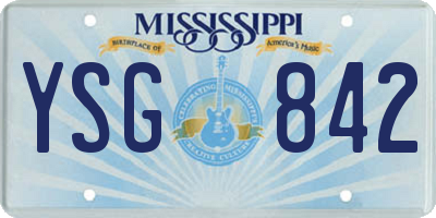MS license plate YSG842